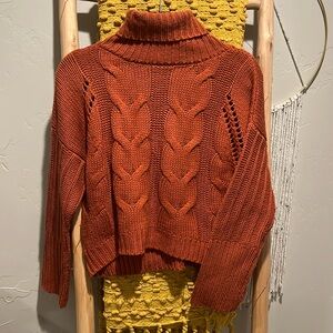 Burnt Orange Crop Sweater. Size XS Read Description.